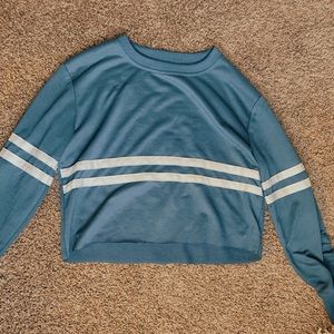 blue crew neck long sleeve